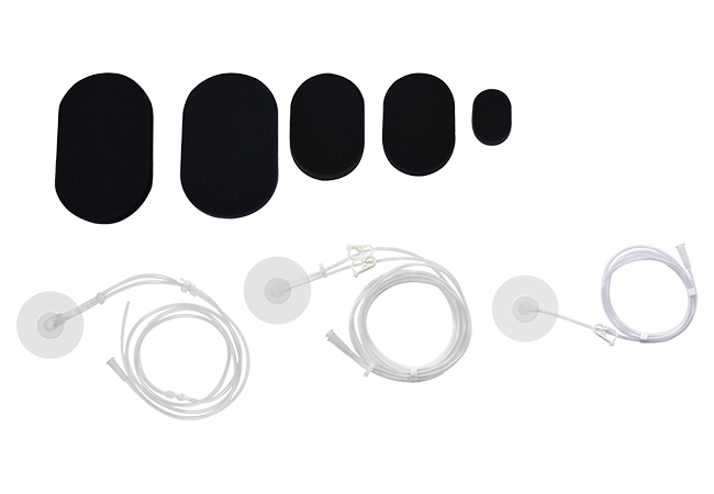 Black foam dressing pieces and associated tubing