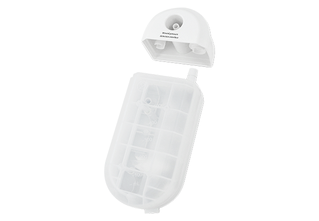 500 mL canister showing its mounting and connection shape