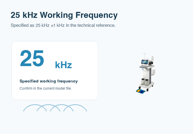 CareMaster 25 kHz ultrasonic working frequency reference