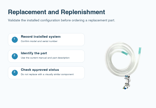 CareMaster replacement parts verification steps