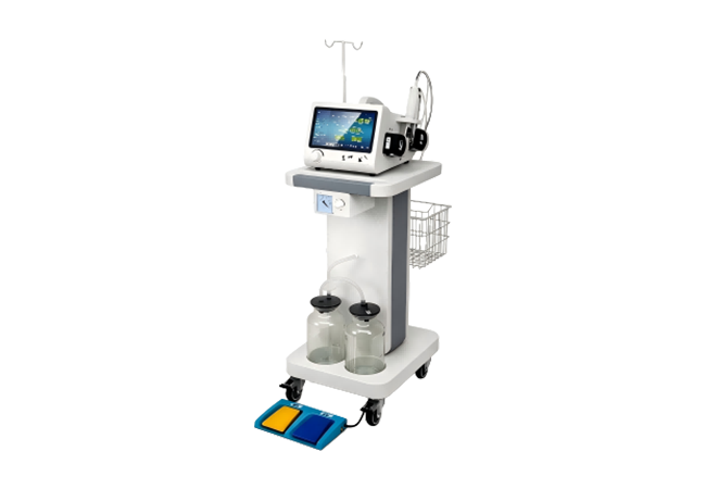 CareMaster ultrasonic wound debridement system on trolley ```